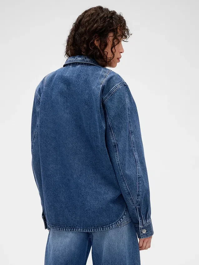 Camicia in denim con zip GAP × Victoria Beckham