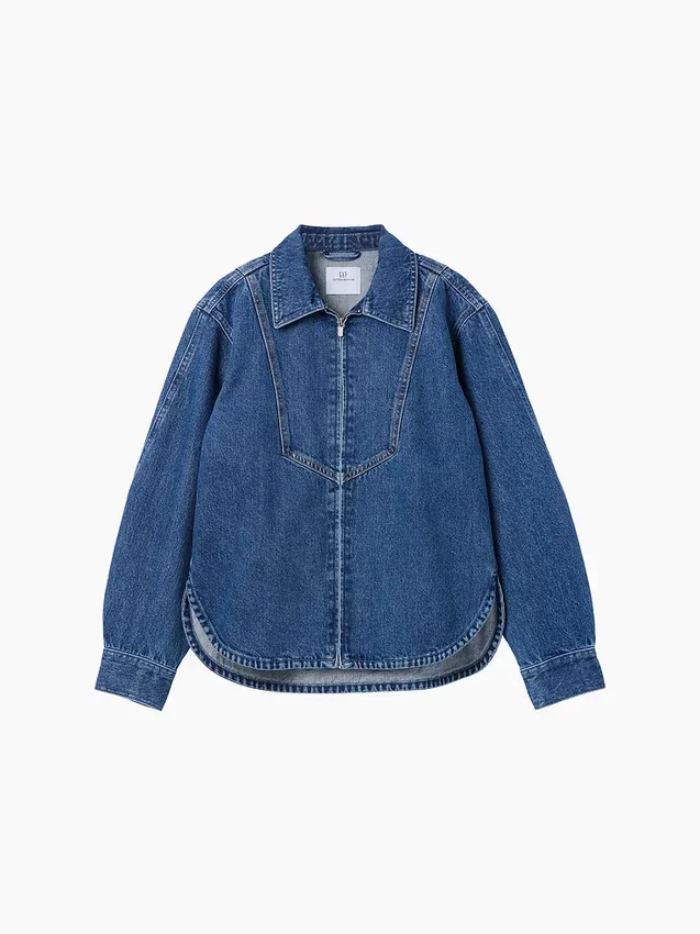 Camicia in denim con zip GAP × Victoria Beckham