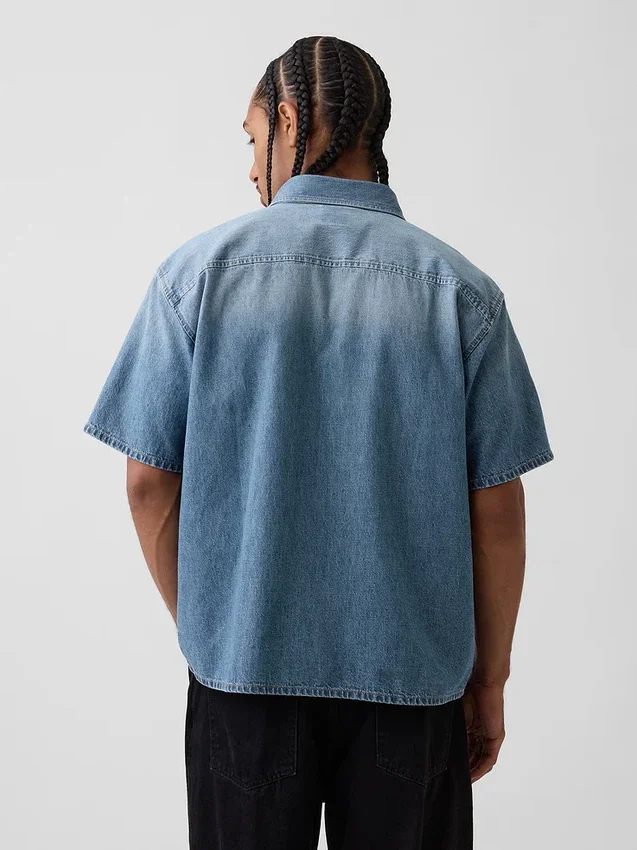 Camicia in denim dal taglio morbido