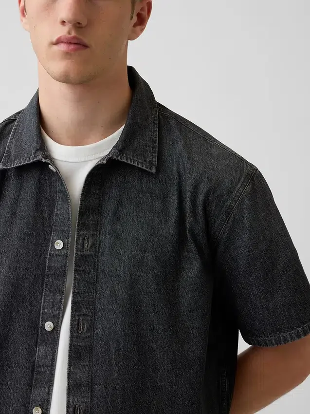 Camicia in denim dal taglio morbido