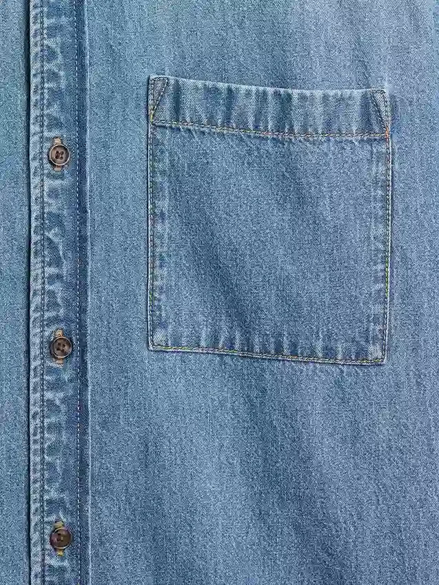 Camicia in denim dal taglio morbido