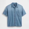 Camicia in denim dal taglio morbido