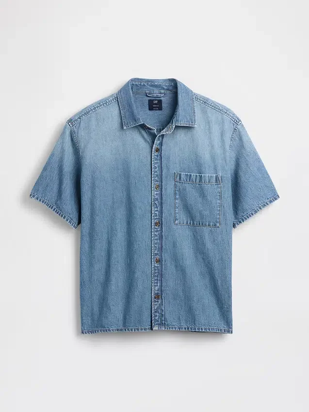 Camicia in denim dal taglio morbido