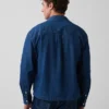 Camicia in denim dal taglio rilassato con orlo dritto