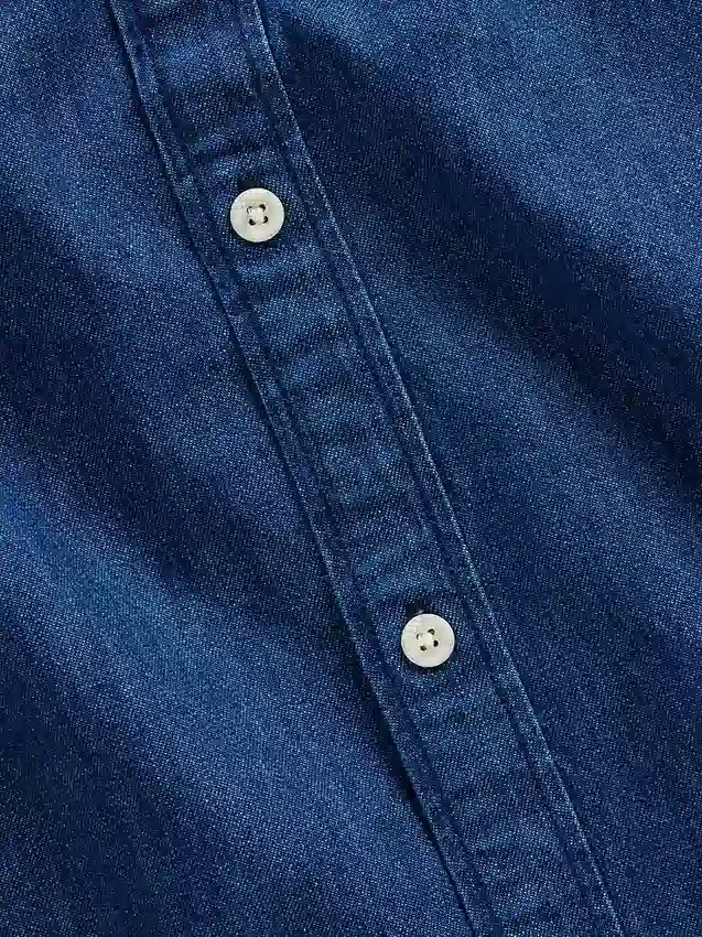 Camicia in denim dal taglio rilassato con orlo dritto