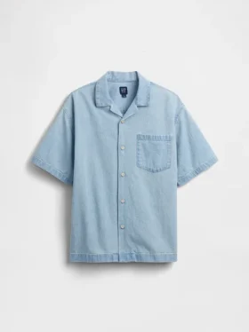 Camicia in denim per bambini dal taglio comodo