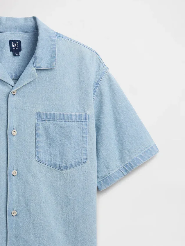 Camicia in denim per bambini dal taglio comodo