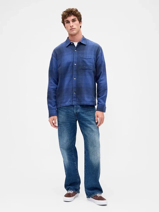 Camicia in flanella dal taglio comodo