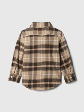 Camicia in flanella di cotone biologico per neonato & bebè