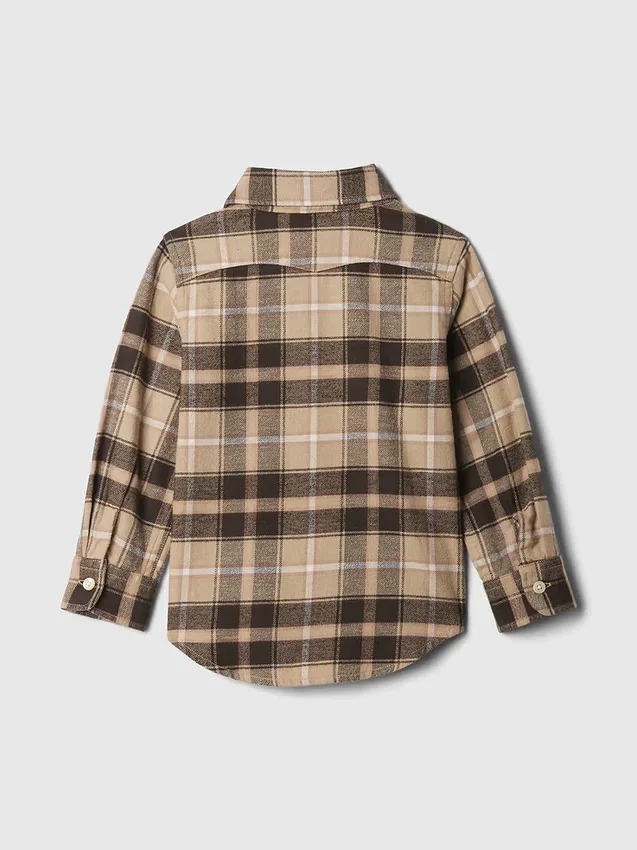 Camicia in flanella di cotone biologico per neonato & bebè