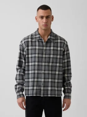 Camicia in flanella morbida di cotone biologico