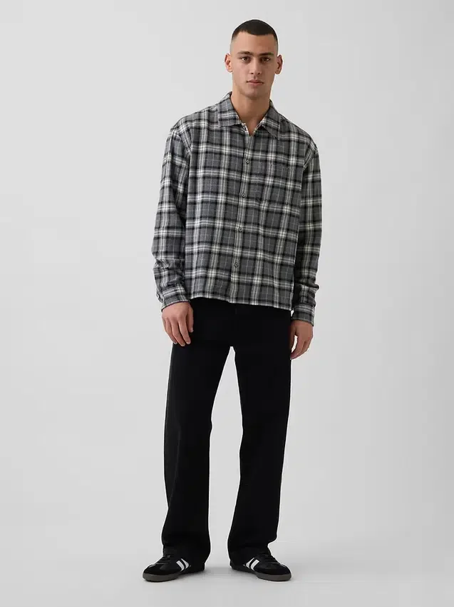 Camicia in flanella morbida di cotone biologico