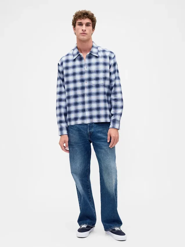 Camicia in flanella morbida di cotone biologico