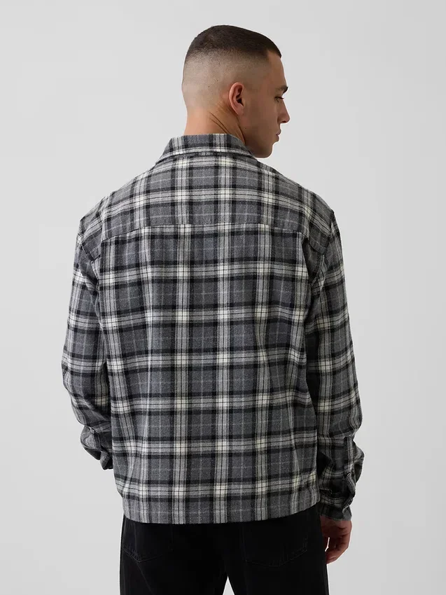 Camicia in flanella morbida di cotone biologico