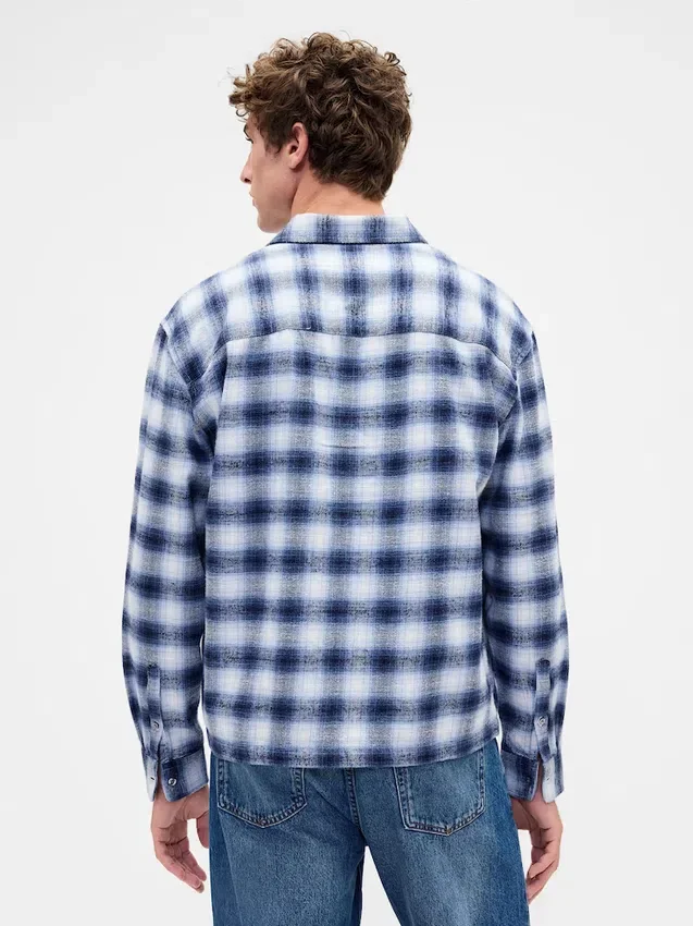 Camicia in flanella morbida di cotone biologico