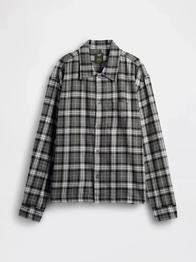 Camicia in flanella morbida di cotone biologico