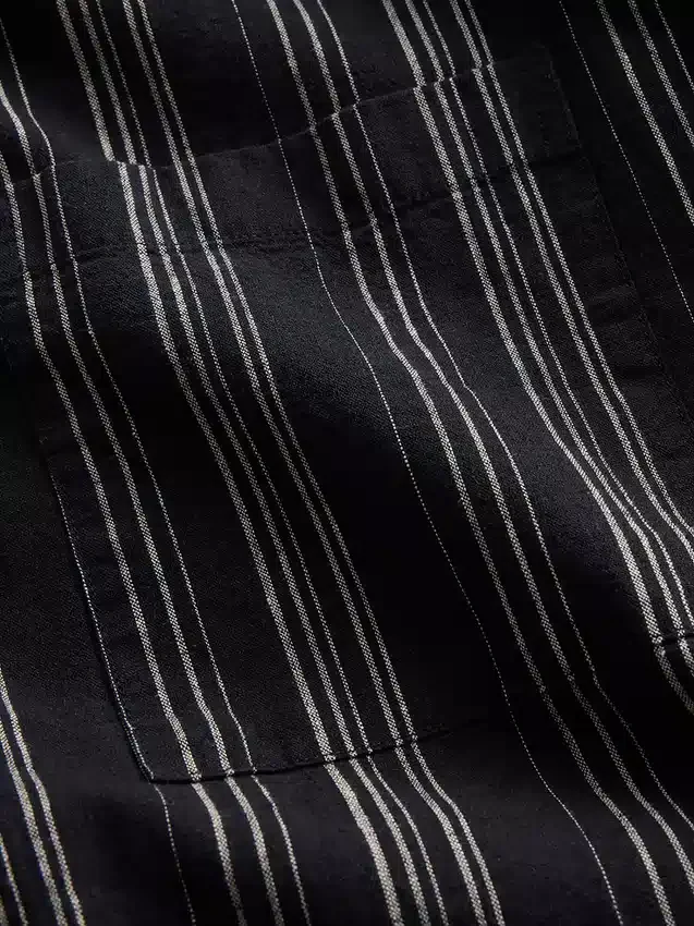 Camicia in misto lino e cotone testurizzato