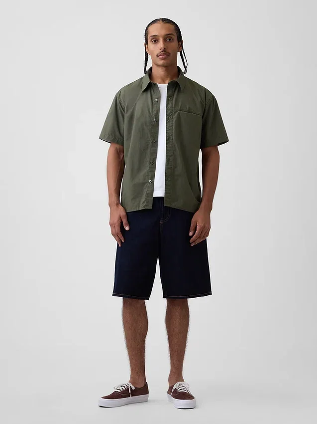 Camicia in popeline dalla vestibilità comoda