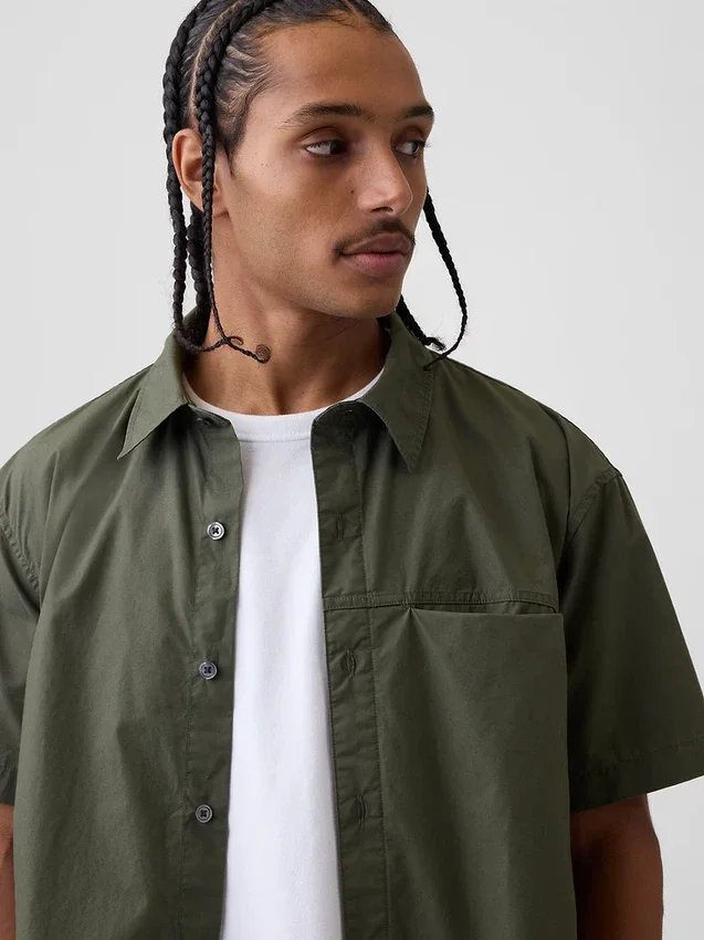 Camicia in popeline dalla vestibilità comoda