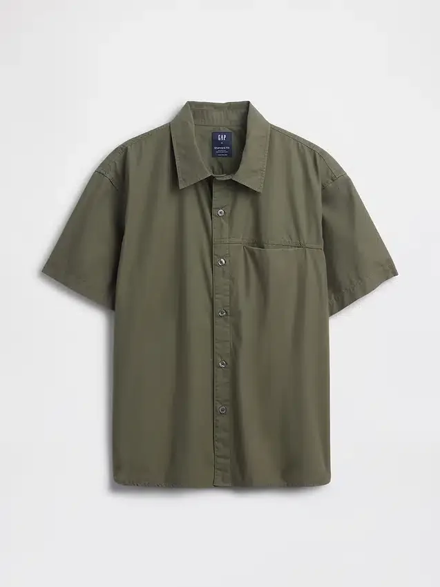 Camicia in popeline dalla vestibilità comoda