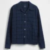 Camicia in seersucker dalla vestibilità comoda con orlo dritto