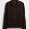 Camicia in seersucker dalla vestibilità comoda con orlo dritto