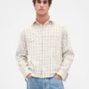 Camicia in twill con orlo dritto