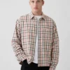 Camicia in twill con orlo dritto