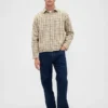 Camicia in twill con orlo dritto