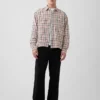 Camicia in twill con orlo dritto