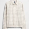 Camicia in twill con orlo dritto