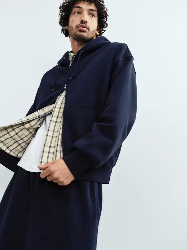 Camicia in twill con orlo dritto