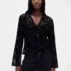 Camicia in velluto burnout