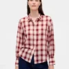 Camicia in voile a quadri