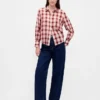 Camicia in voile a quadri