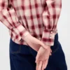 Camicia in voile a quadri
