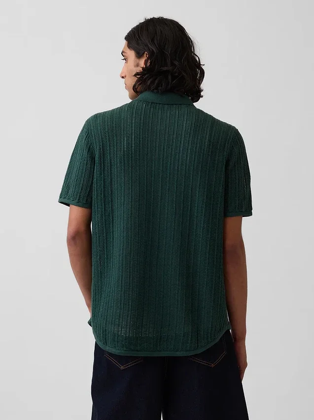 Camicia-maglione dalla vestibilità comoda e dalla trama lavorata