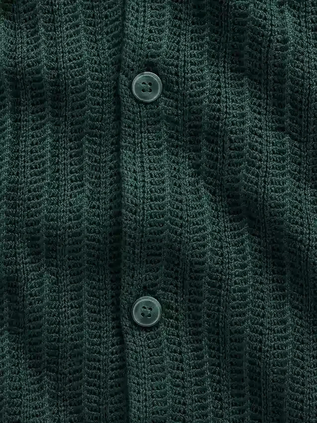 Camicia-maglione dalla vestibilità comoda e dalla trama lavorata