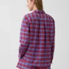 Camicia oversize a quadri in seersucker