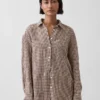 Camicia oversize in 100% lino