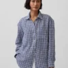 Camicia oversize in 100% lino