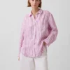 Camicia oversize in 100% lino