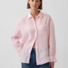 Camicia oversize in 100% lino