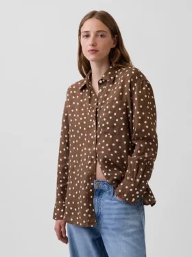 Camicia oversize in 100% lino