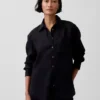 Camicia oversize in 100% lino