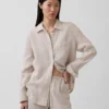 Camicia oversize in 100% lino