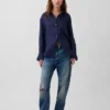 Camicia oversize in 100% lino