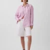Camicia oversize in 100% lino