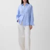 Camicia oversize in 100% lino