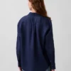 Camicia oversize in 100% lino